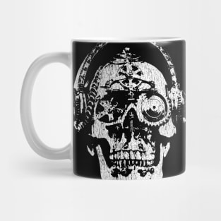 Mechanical Skull with Headphones - Heavy Metal Mug